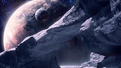 Mountains planets outer space qauz