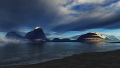 Mountains planets Seaside