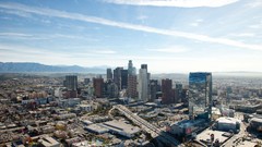 Mountains Skyscrapers USA buildings skies cityscapes