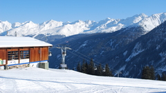 Mountains snow Austria cabin
