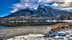 Mountains snow forests