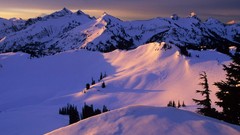 Mountains snow landscapes