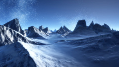 Mountains snow skies