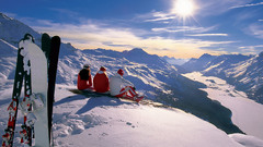 Mountains snow Snowboarding