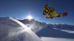 Mountains Snowboarding freestyle jumping