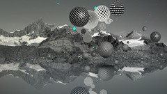 Mountains spheres lakes selective