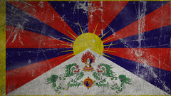 Mountains sun Dragons Flags