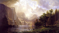 Mountains The nevada among Bierstadt sierra probably 1868