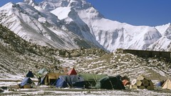 Mountains Tibet Camp tents Mount Everest