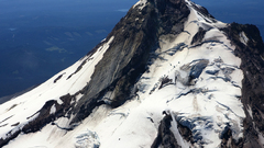 Mountains top snow flight