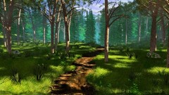 Mountains Trees paths faces