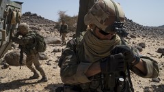 Mountains War Army soldiers French military Africa patrol 