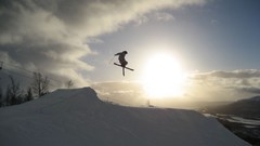 Mountains winter ski