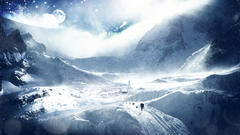 Mountains winter snow Desktopography