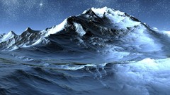 Mountains winter snow Stars