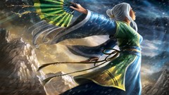 Mountains woman game storm white hair long hair video video 