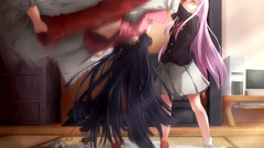 Movement room feet tie socks blanket beds schoolgirls jackets 