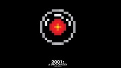Movies 2001: A Space Odyssey posters 8-bit HAL9000