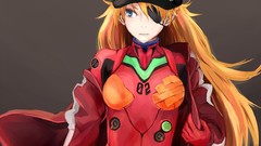 Movies Anime hats Manga suit long hair blue eyes asuka langley 