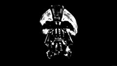 Movies Batman black and white black background Bane Batman The 