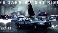 Movies Batman police cars banner posters Batman The Dark Knight 