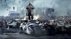 Movies Batman smoke crowd explosions Batmobile Bane Batman The 