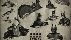 Movies Batman text paper cartoons monochrome Christian Bale 