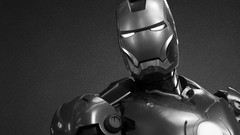 Movies black and white light Iron Man grayscale