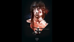Movies black background Rambo: First Blood fan art sylvester 