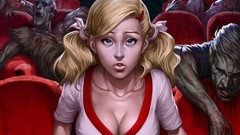 Movies blondes zombies skirts school uniforms soft shading grim 