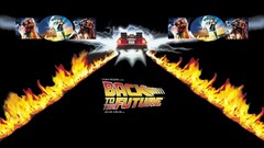 Movies Car collage Back to the Future Time Machine vehicle fire