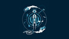 Movies Donnie Darko blue background fan art