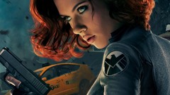 Movies Guns debris Taxi Scarlett Johansson short hair redheads 