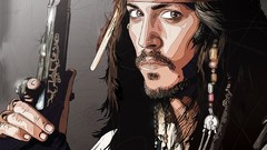 Movies Guns Johnny Depp Pirates of the Caribbean Captain Jack 