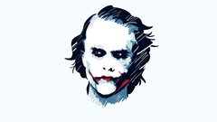 Movies Heath Ledger the joker Simple Background