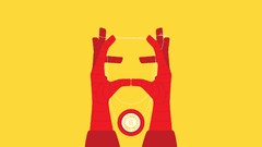 Movies iron Iron Man yellow background superheroes comic tony 