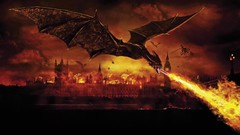 Movies London Dragons Reign of Fire artwork digital art fantasy 