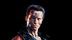 Movies Men black background arnold schwarzenegger Commandos