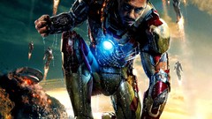 Movies Men explosions Robots Iron Man Actors flying apocalyptic 