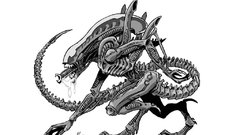 Movies monochrome drawings Aliens