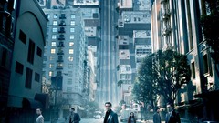 Movies roads Leonardo DiCaprio buildings joseph gordon-levitt 