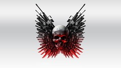 Movies skulls the expendables artwork Simple Background