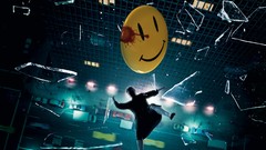 Movies smiley Watchmen window panes