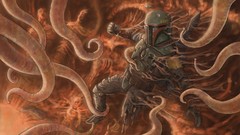 Movies star wars science fiction boba fett artwork digital art 