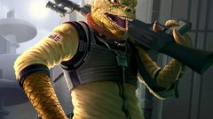 Movies star wars science fiction bounty hunter artwork 