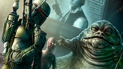 Movies star wars science fiction bounty hunter boba fett 