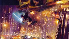 Movies star wars science fiction cityscapes Coruscant Anakin 