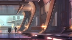 Movies star wars science fiction cityscapes Coruscant artwork 