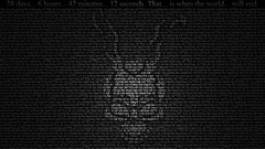 Movies Typography Donnie Darko grayscale