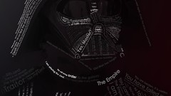 Movies Typography star wars Darth Vader typographic portrait